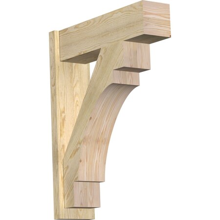 Ekena Millwork Merced Block Rough Sawn Outlooker, Douglas Fir, 8"W x 28"D x 36"H OUT08X28X36MRC05RDF